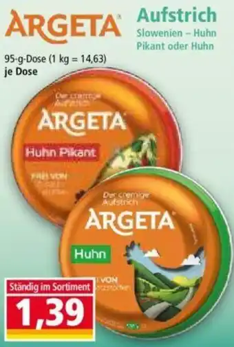 Norma ARGETA Aufstrich 95 g Dose Angebot