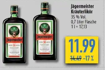 diska Jägermeister Kräuterlikör 35 % Vol. 0,7 L Angebot