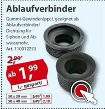 Sonderpreis Baumarkt Ablaufverbinder Angebot