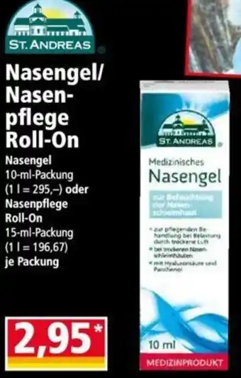 Norma ST. ANDREAS Nasengel/ Nasenpflege Roll-On 10/15 ml Packung Angebot