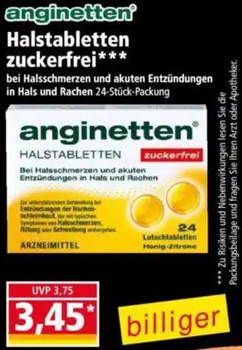 Norma anginetten Halstabletten zuckerfrei Angebot