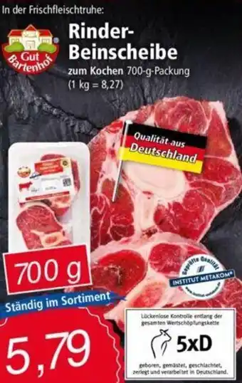 Norma Gut Bartenhof Rinder-Beinscheibe 700 g Packung Angebot