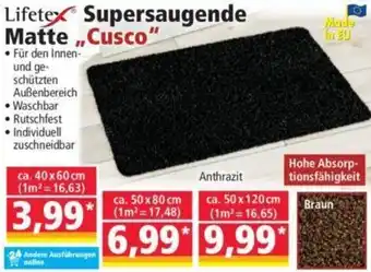 Norma Lifetex Supersaugende Matte ,,Cusco" Angebot