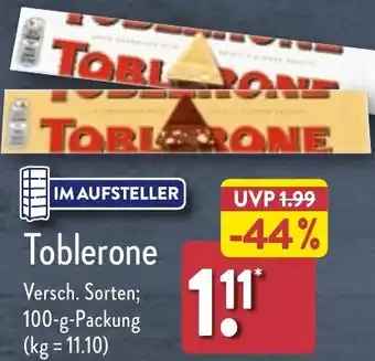 Aldi Nord Toblerone 100 g Packung Angebot