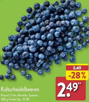 Aldi Nord Kulturheidelbeeren 300 g Schale Angebot