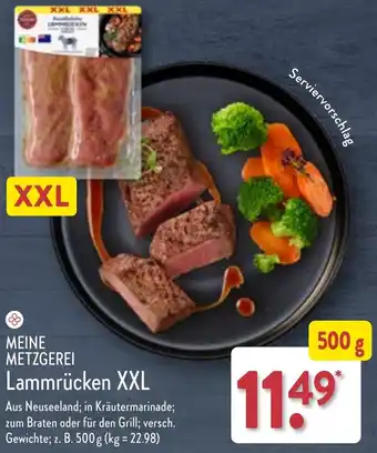 Aldi Nord MEINE METZGEREI Lammrücken XXL 500 g Angebot