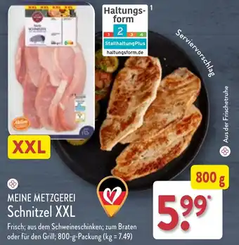 Aldi Nord MEINE METZGEREI Schnitzel XXL 800 g Packung Angebot