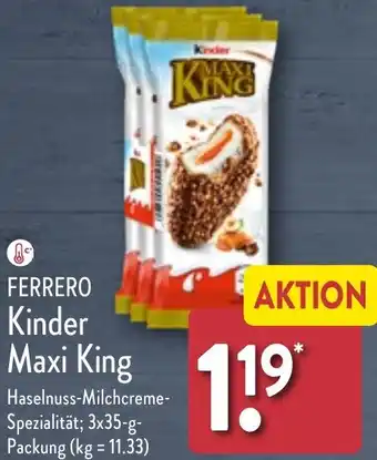 Aldi Nord FERRERO Kinder Maxi King 3x35 g Packung Angebot