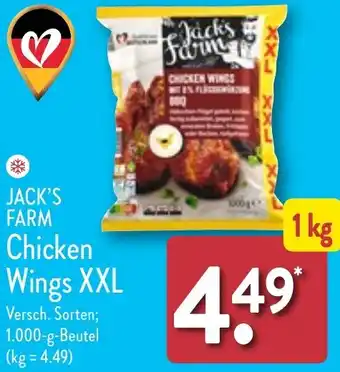 Aldi Nord JACK'S FARM Chicken Wings XXL 1 kg Angebot