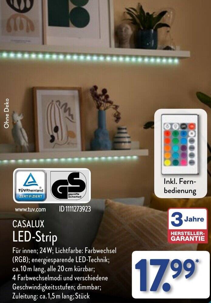 CASALUX LEDStrip Angebot bei Aldi Nord