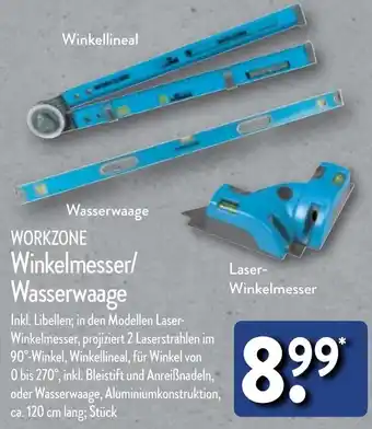 Aldi Nord WORKZONE Winkelmesser/ Wasserwaage Angebot