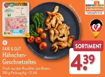 Aldi Nord FAIR & GUT Hähnchen-Geschnetzeltes 350 g Packung Angebot