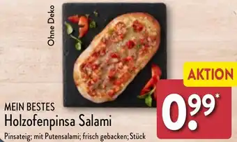 Aldi Nord MEIN BESTES Holzofenpinsa Salami Angebot