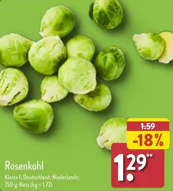 Aldi Nord Rosenkohl 750 g Netz Angebot