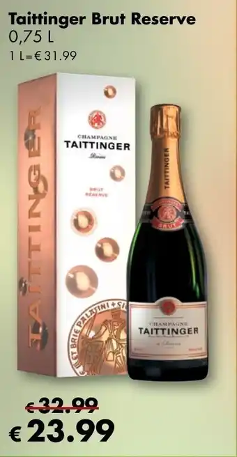 Travel Free Taittinger Brut Reserve 0,75L Angebot