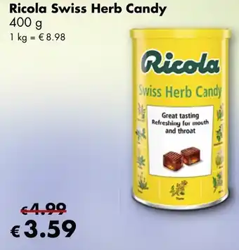 Travel Free Ricola Swiss Herb Candy 400g Angebot