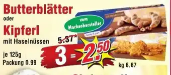 Wiglo Wunderland Butterblätter oder Kipferl 125g Angebot