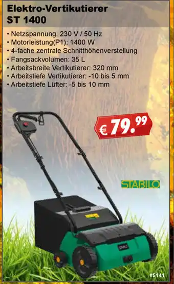 Stabilo Fachmarkt Elektro Vertikutierer ST 1400 Angebot