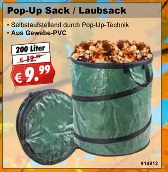 Stabilo Fachmarkt Pop Up Sack/Laubsack Angebot