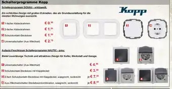 Stabilo Fachmarkt Schalterprogramme Kopp Angebot