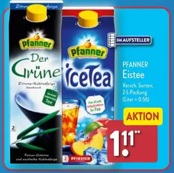 Aldi Nord PFANNER Eistee 2 L Packung Angebot