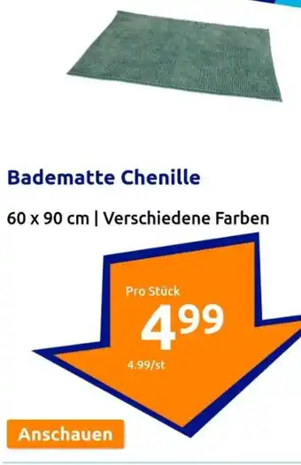 Action Badematte Chenille Angebot