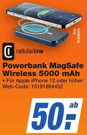 K+B Expert Cellularline Powerbank MagSafe Wireless 5000 mAh Angebot