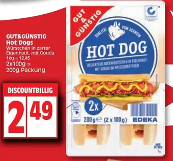 Edeka GUT&GÜNSTIG Hot Dogs 200 g Packung Angebot