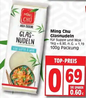 Edeka Ming Chu Glasnudeln 100 g Packung Angebot