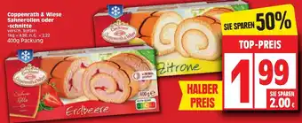 Edeka Coppenrath & Wiese Sahnerollen oder schnitte 400 g Packung Angebot