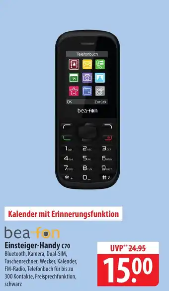 Famila Nord Ost bea-fon Einsteiger-Handy C70 Angebot