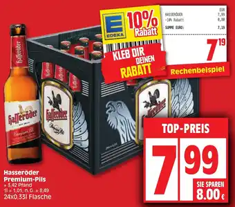 Edeka Hasseröder Premium-Pils 24x0,33 L Flasche Angebot