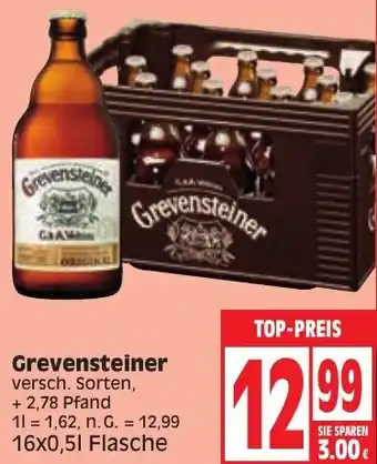 Edeka Grevensteiner 16x0,5 L Flasche Angebot