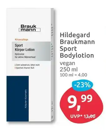 Budni Hildegard braukmann sport bodylotion Angebot