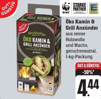 Edeka Neukauf GUT& GÜNSTIG Öko Kamin & Grill Anzünder 1 kg Packung Angebot