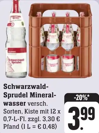 Edeka Neukauf Schwarzwald-Sprudel Mineralwasser 12x0,7 L-Fl. Angebot