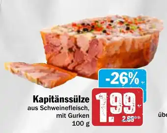 Hit Kapitänssülze aus Schweinefleisch, mit Gurken 100 g Angebot