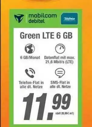 Expert Mobilcom Debitel Green Lte 6bg Angebot