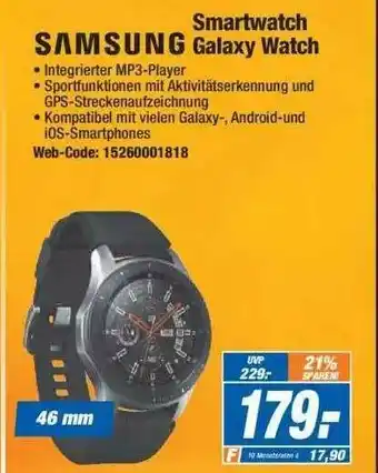 Expert Samsung Smartwatch Galaxy Watch Angebot