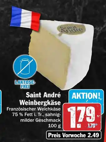 Hit Saint André Weinbergkäse 100 g Angebot