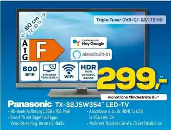 Euronics XXL Panasonic Tx-32jsw354 Led-tv Angebot