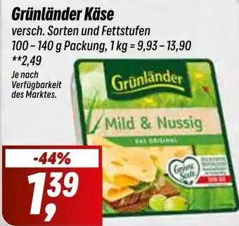 Simmel Grünländer Käse 100-140 g Packung Angebot