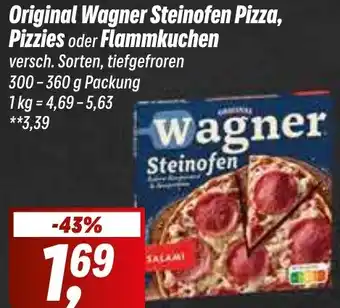 Simmel Original Wagner Steinofen Pizza, Pizzies oder Flammkuchen 300-360 g Packung Angebot