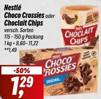 Simmel Nestlé Choco Crossies oder Choclait Chips 115-150 g Packung Angebot