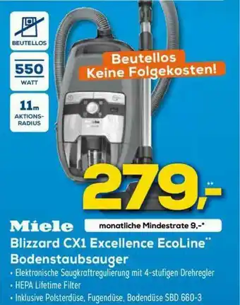 Euronics XXL Miele Blizzard Cx1 Excellence Ecoline Bodenstaubsauger Angebot