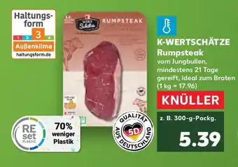 Kaufland K-WERTSCHÄTZE Rumpsteak vom Jungbullen, 300g Angebot