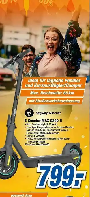 Expert Segway-ninebot E-scooter Max G30d II Angebot