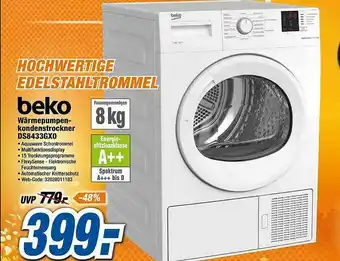 Expert Beko Wärmepumpenkondenstrockner Ds8433gx0 Angebot