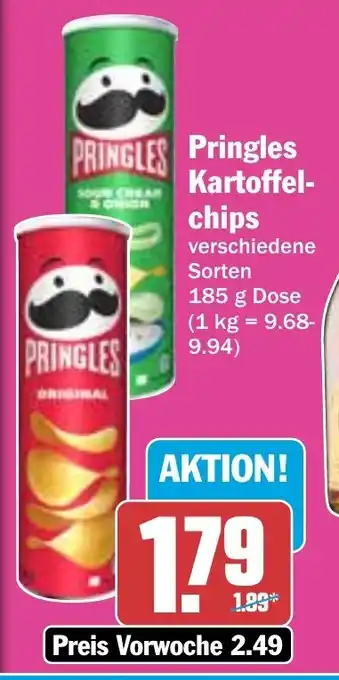 Hit Pringles Kartoffelchips verschiedene Sorten 185 g Dose Angebot