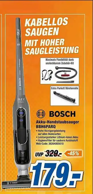 Expert Bosch Akku-handstaubsauger Bbh6parq Angebot